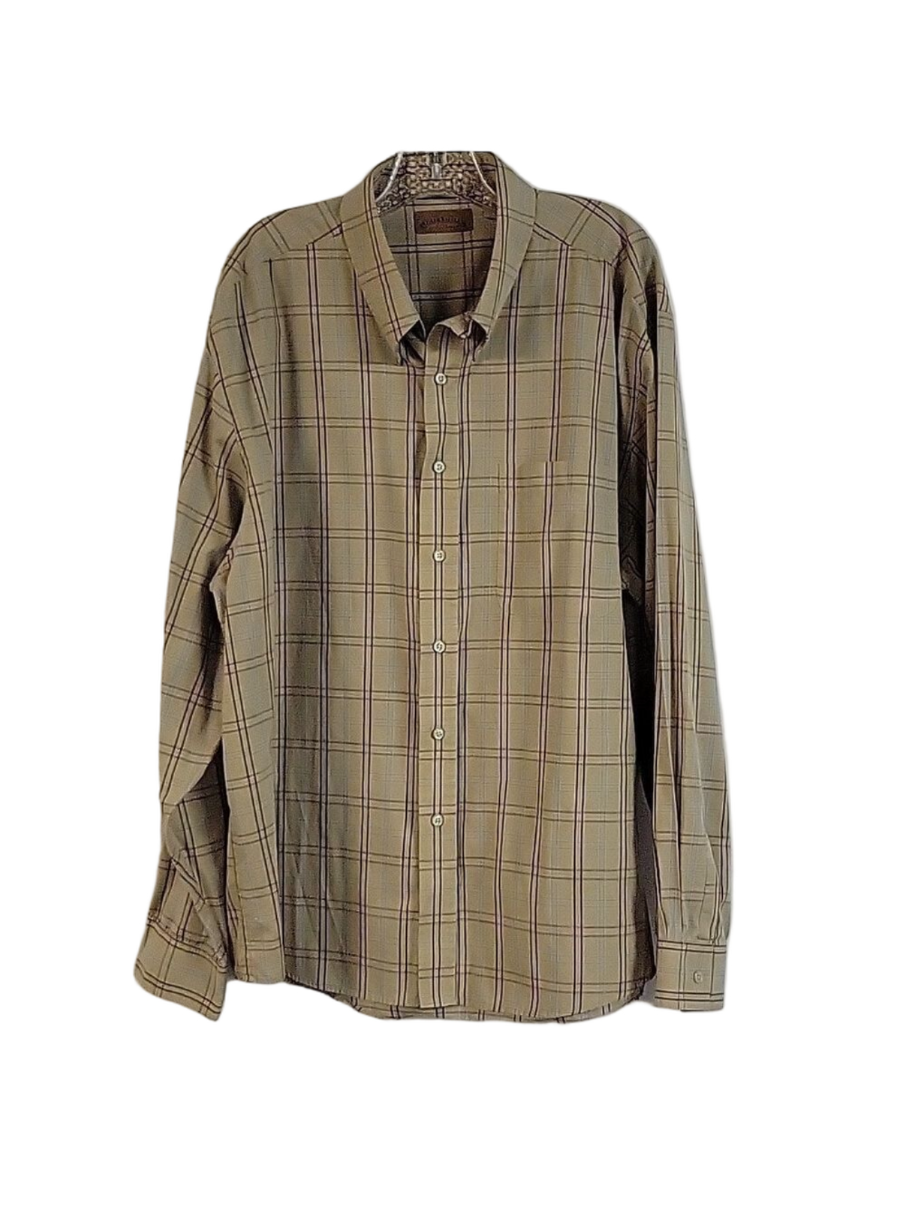 Field & Stream Wrinkle-Free Long-Sleeved Button-Down Shirt, Size XXL